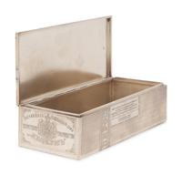 A Russian Silver Trompe l'Oeil Table-Top Cigarette Box