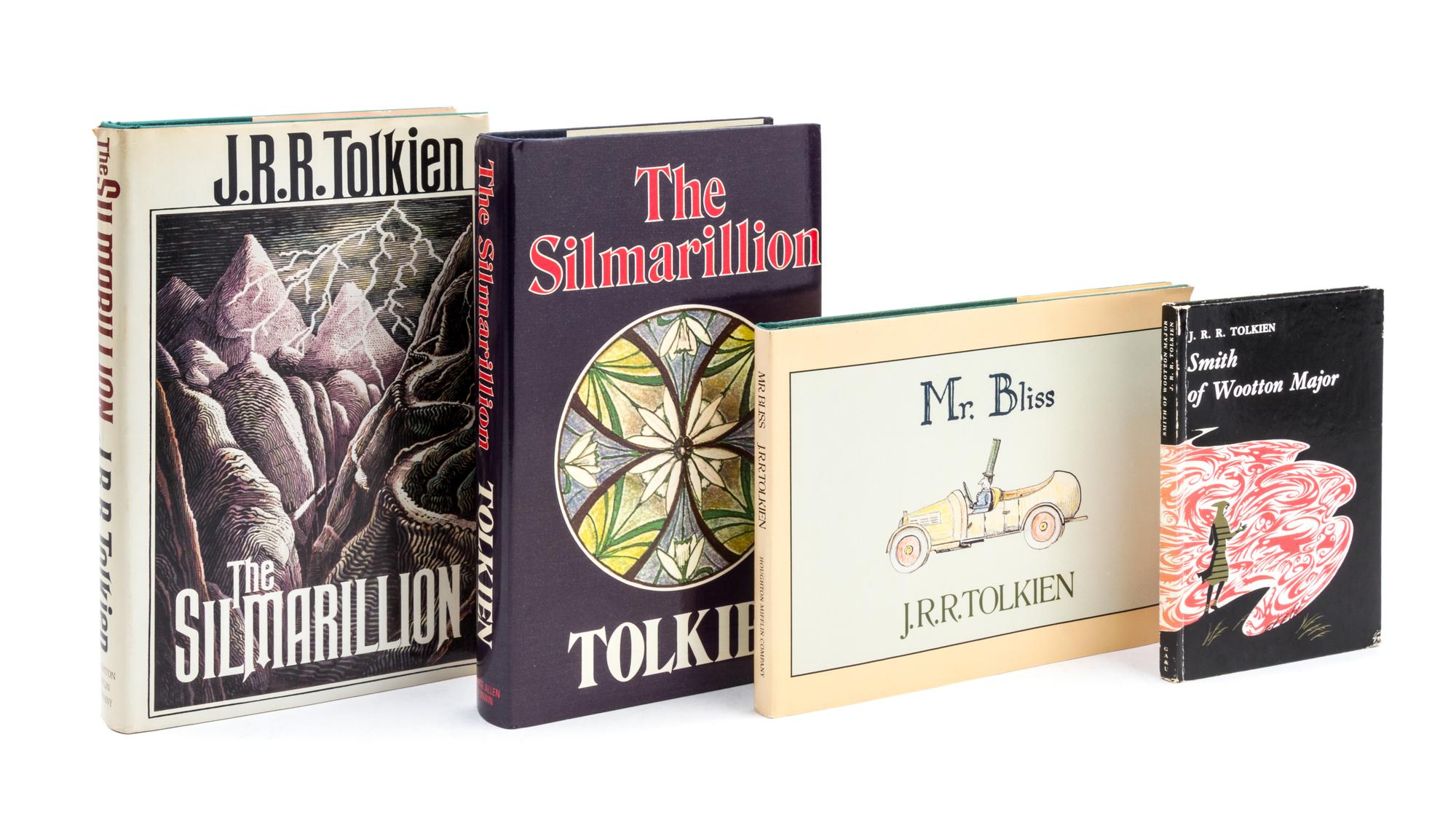 TOLKIEN, J. R. R. 3 works (four editions): Smith of Wooton Major (1967), Mr. Bliss and The Silmarillion (2 copies)