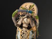 Umatilla Beaded Hide Doll Cradle