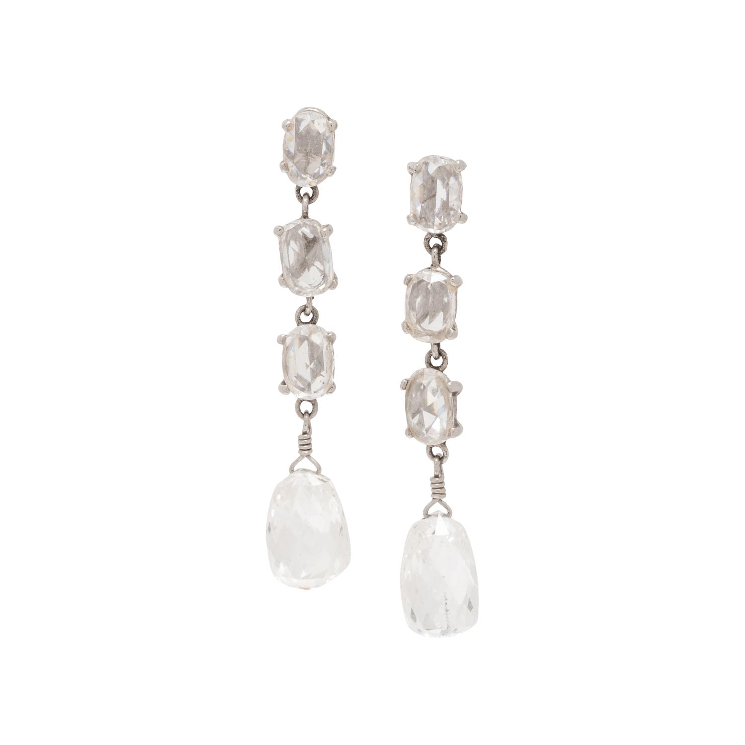 BRIOLETTE DIAMOND NECKLACE AND EARRINGS