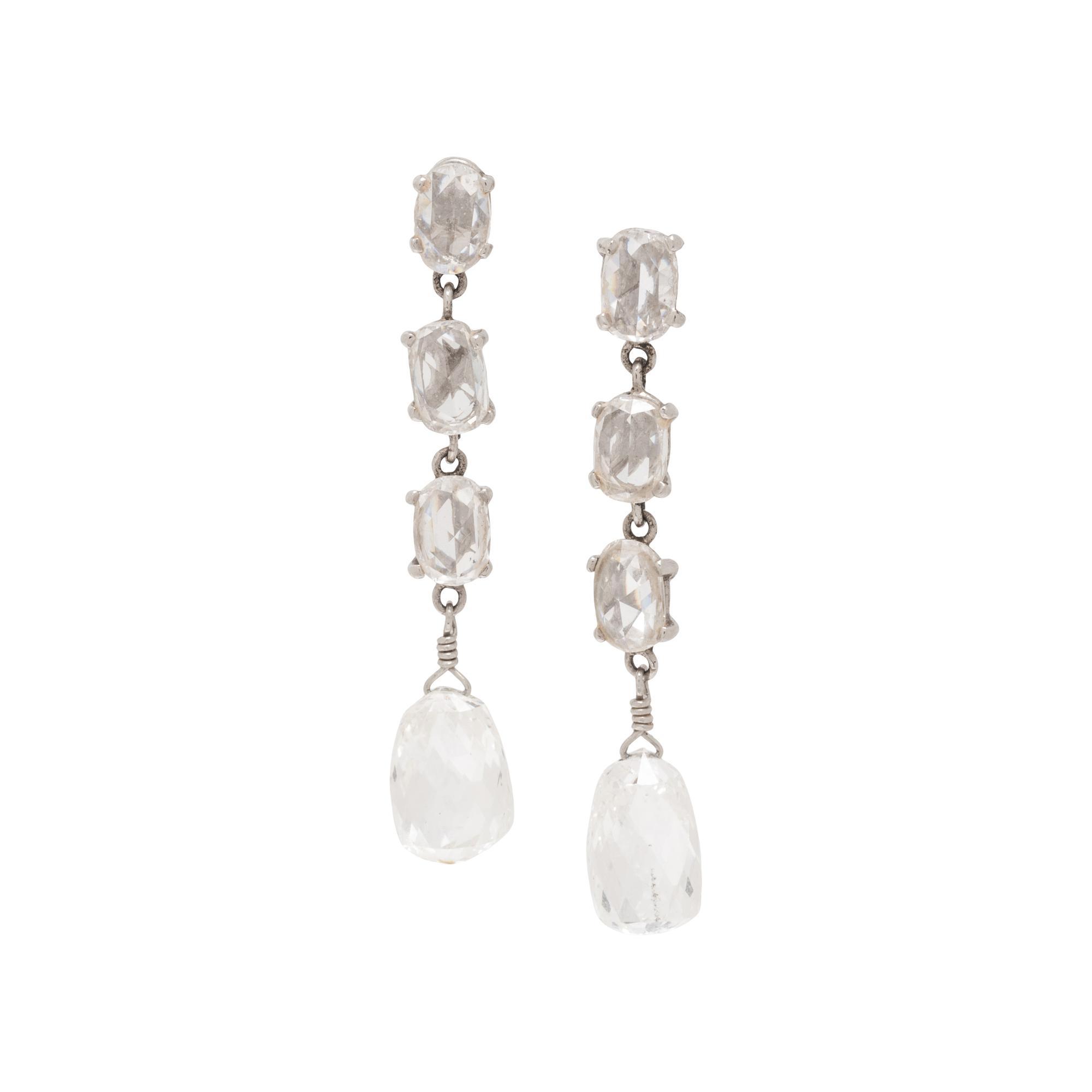 BRIOLETTE DIAMOND NECKLACE AND EARRINGS