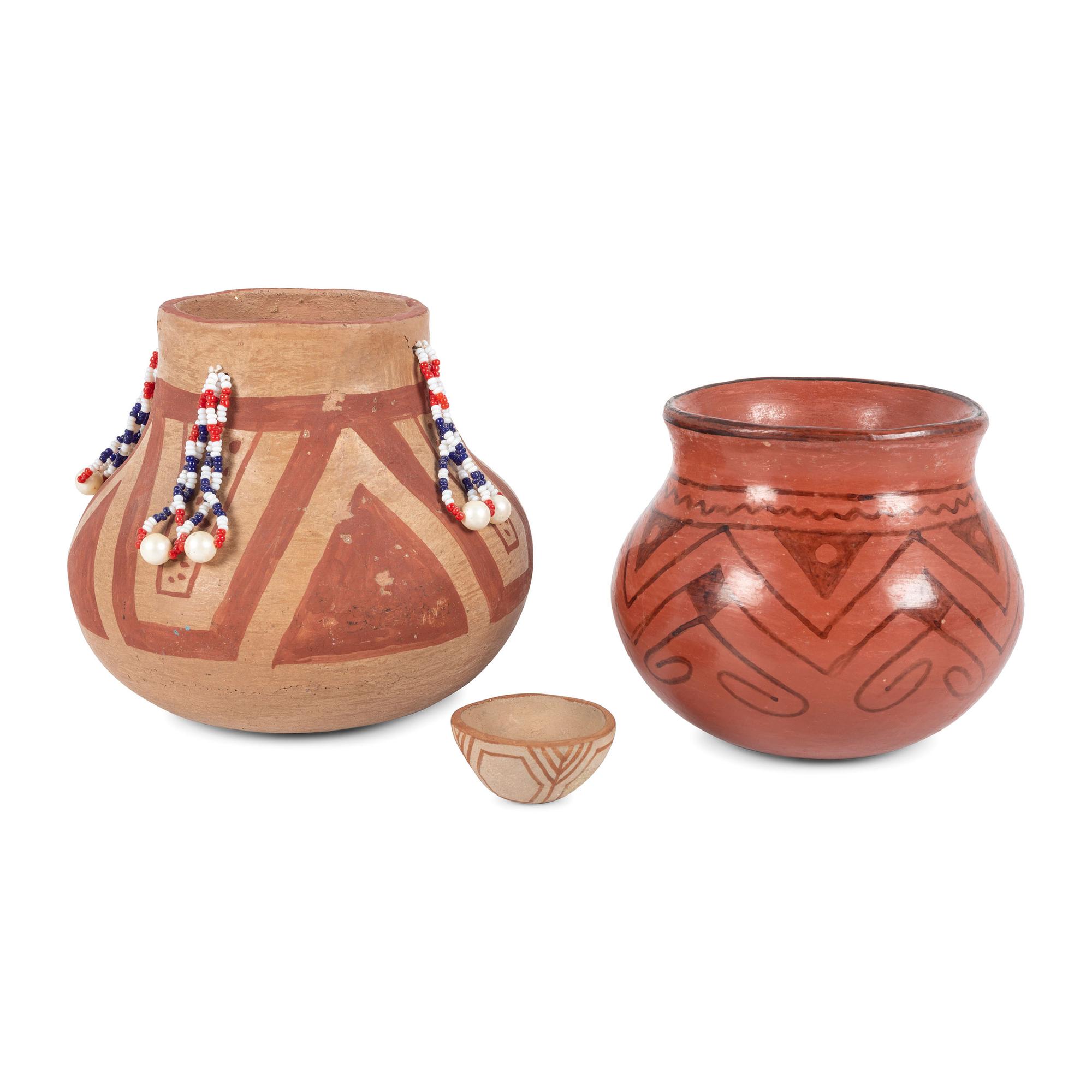 Trio of Maricopa and Mojave Pottery