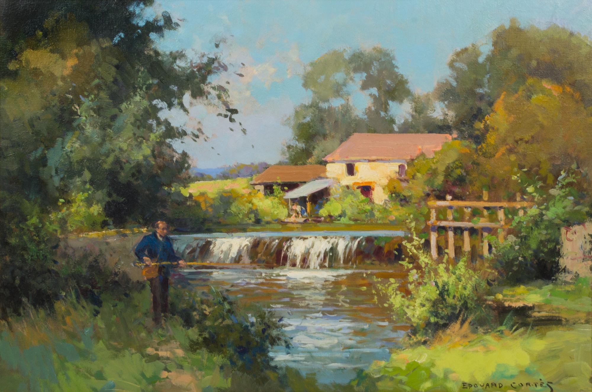 Edouard Leon Cortes, (French, 1882-1969), Moulin de Verneuil