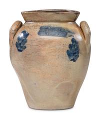 An I. M. Mead Cobalt Decorated Stoneware Jar