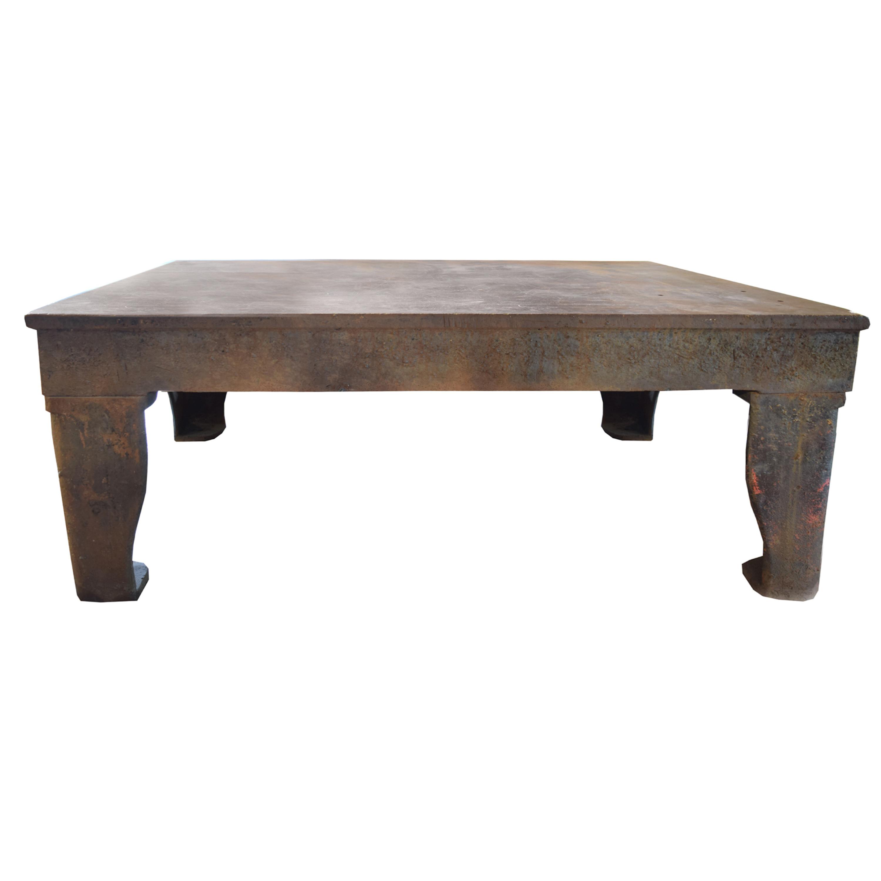 An Industrial Welding Table 73.5" W x 48" D x 31" H — England, Circa 1900