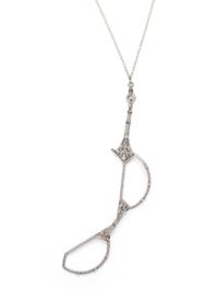 ANTIQUE, DIAMOND AND SEED PEARL LORGNETTE