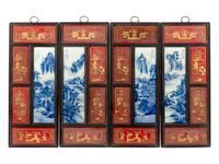 A Set of Four Chinese Porcelain Plaques