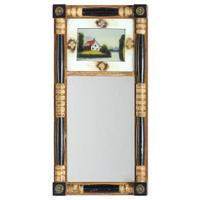 A Chippendale Parcel Gilt Mahogany Looking Glass and a Classical Parcel Gilt and Reverse Painted Looking Glass