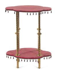 A Victorian Gilt Metal Stand and Jardinière