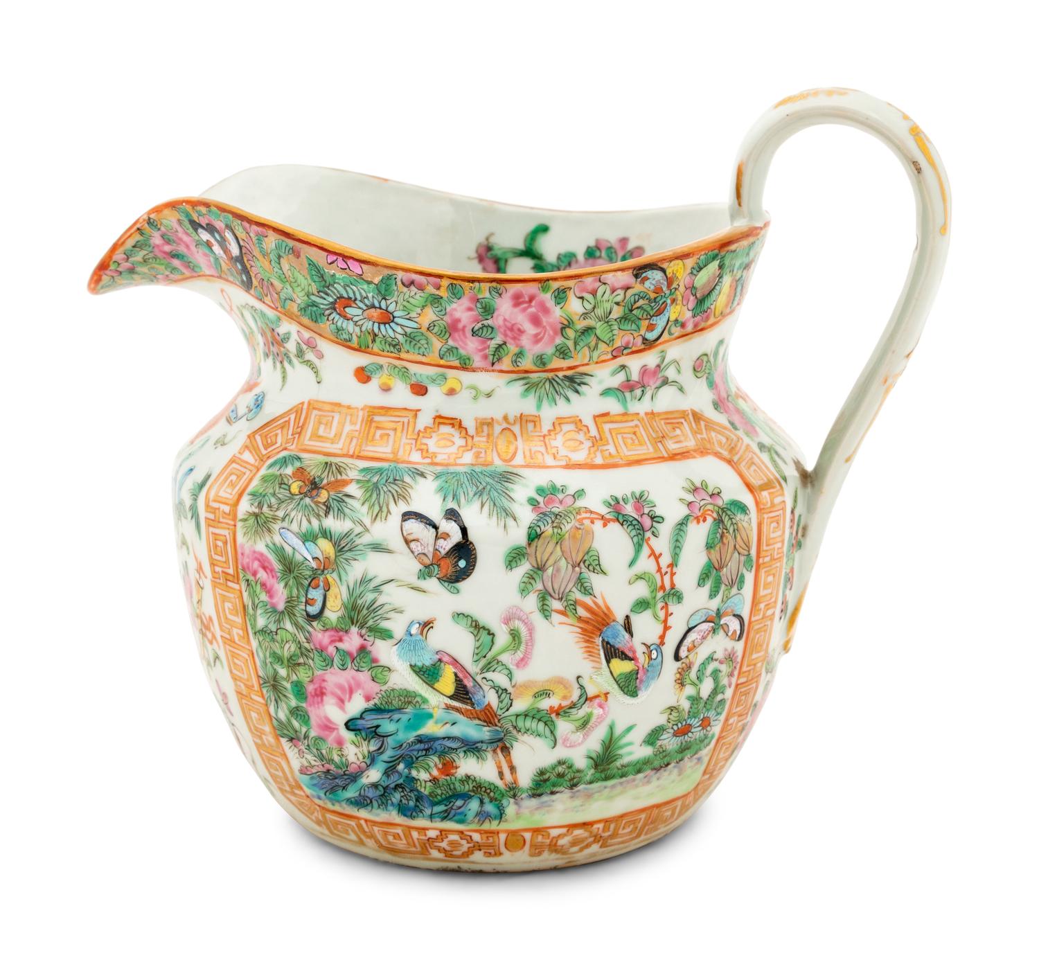 A Chinese Export Famille Rose Porcelain Pitcher