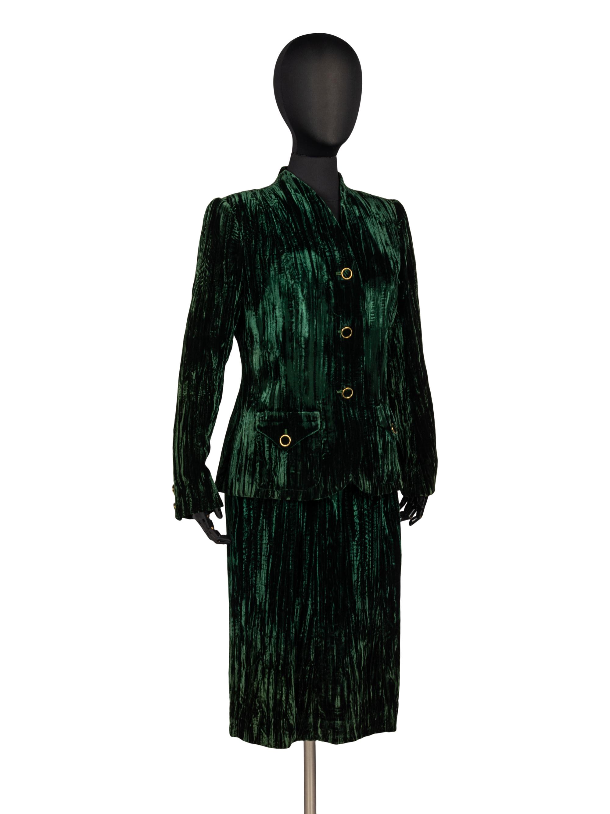 Custom Chez Ninon, Velvet Skirt Suit
