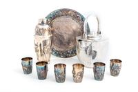 A Japanese Sterling Silver Service Set