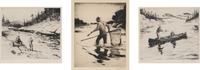 Three Etchings of Fishermen
