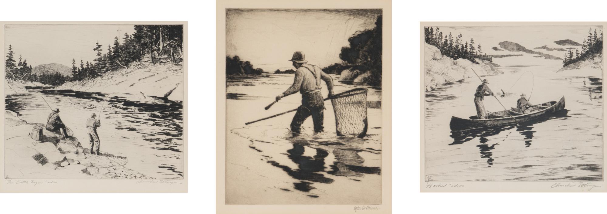 Three Etchings of Fishermen