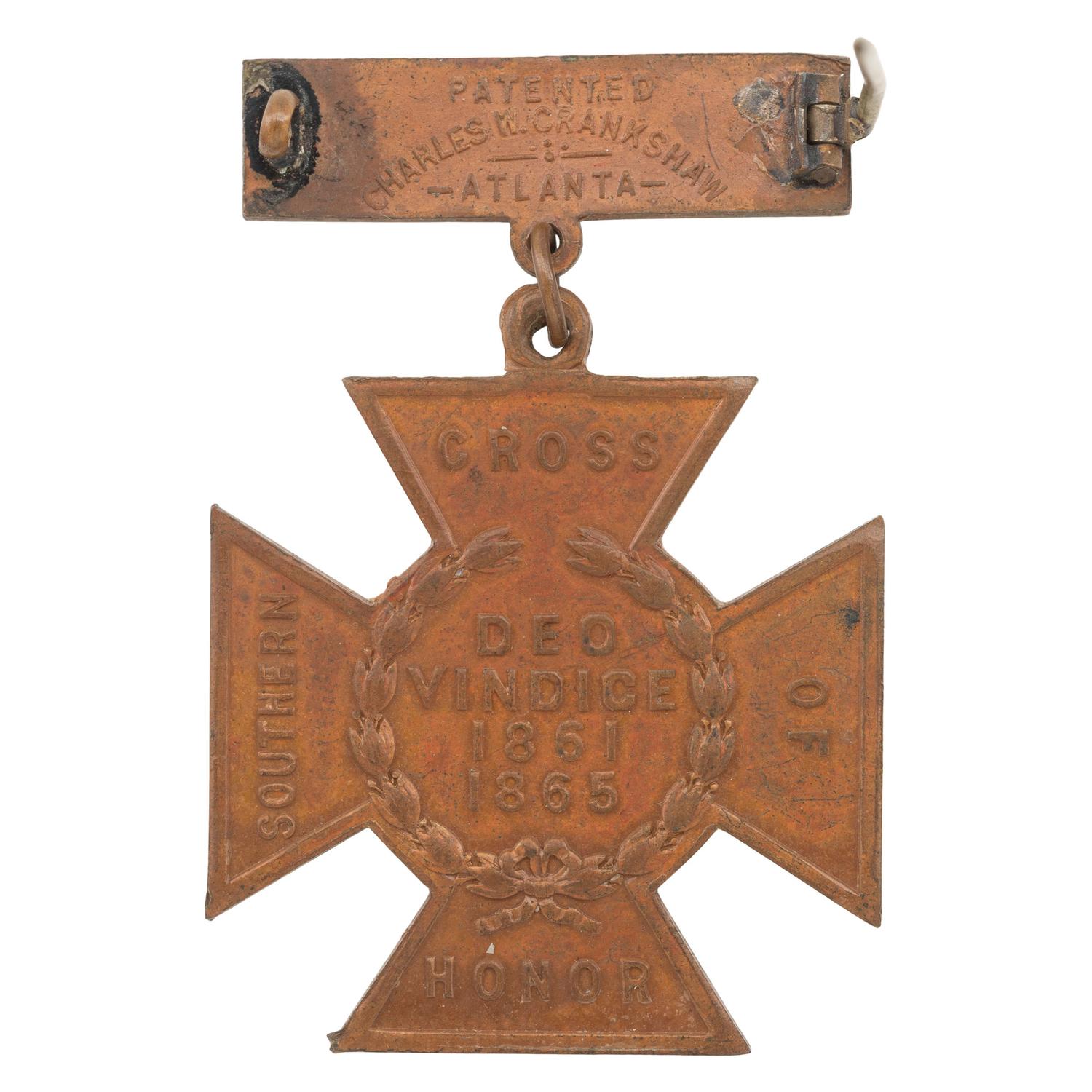 Southern Cross of Honor Patented by Charles Crankshaw of Atlanta