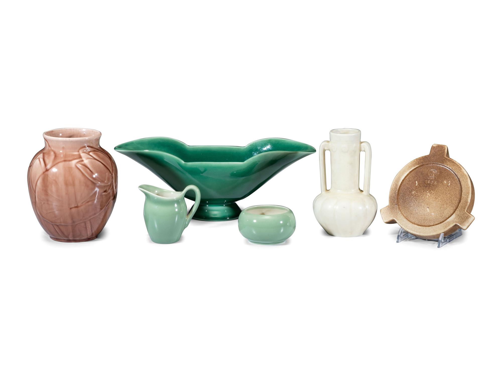 Six Rookwood Pottery Table Articles