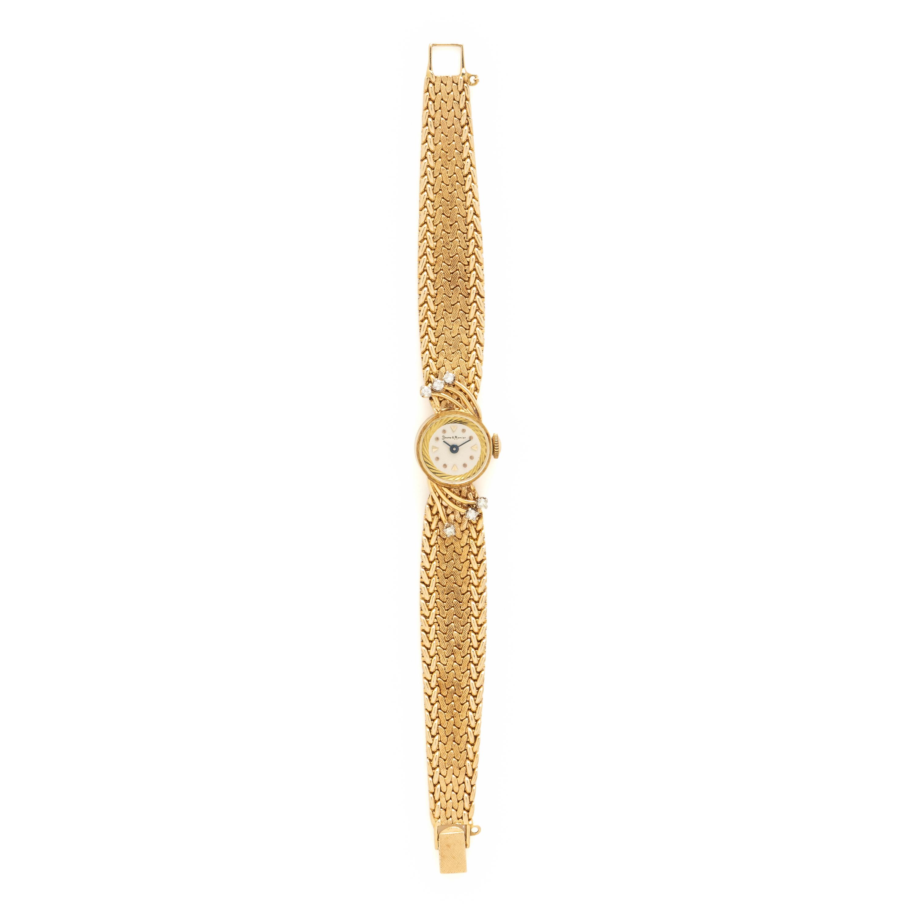 Baume & Mercier, Yellow Gold and Diamond Watch