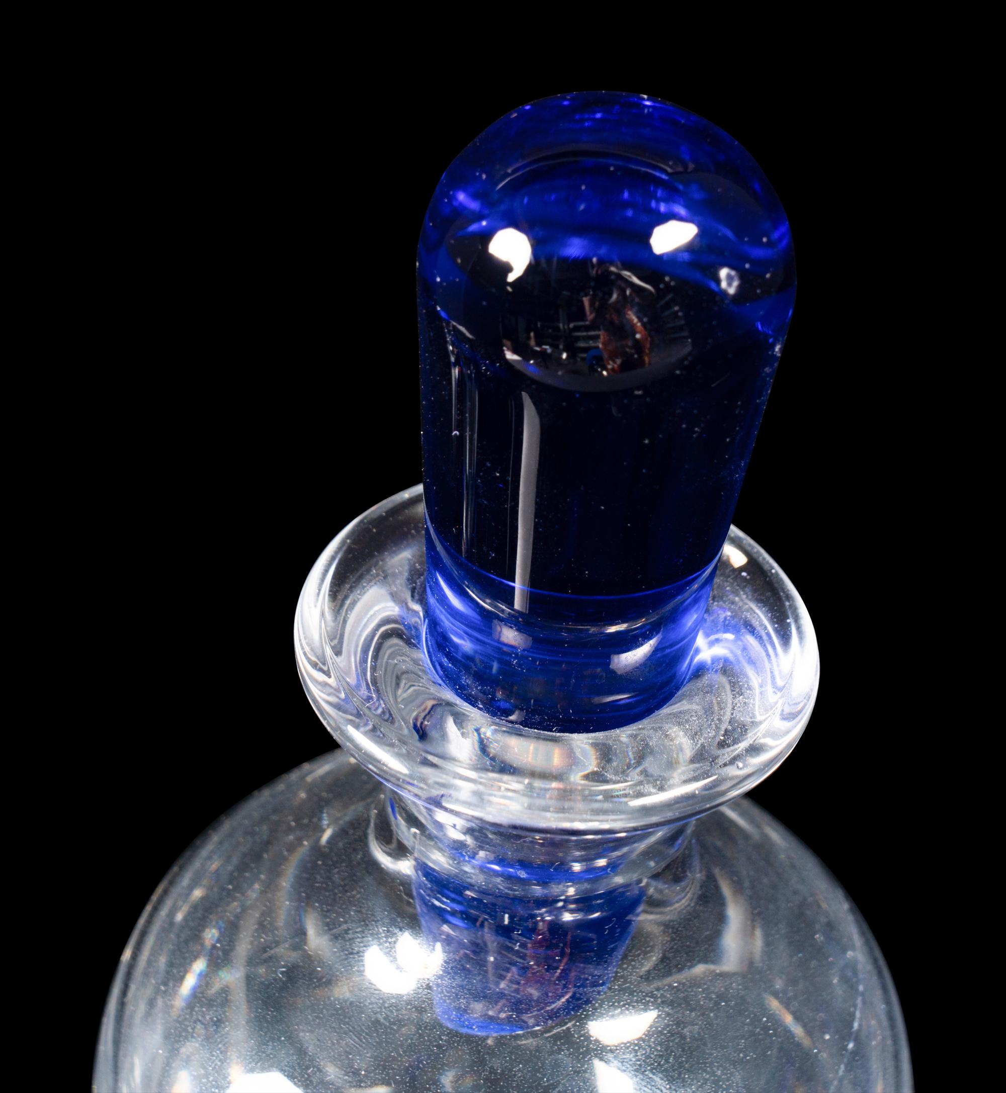 A Thomas Bastide for Baccarat Cut Glass Projection Decanter and Rocks Glass Set