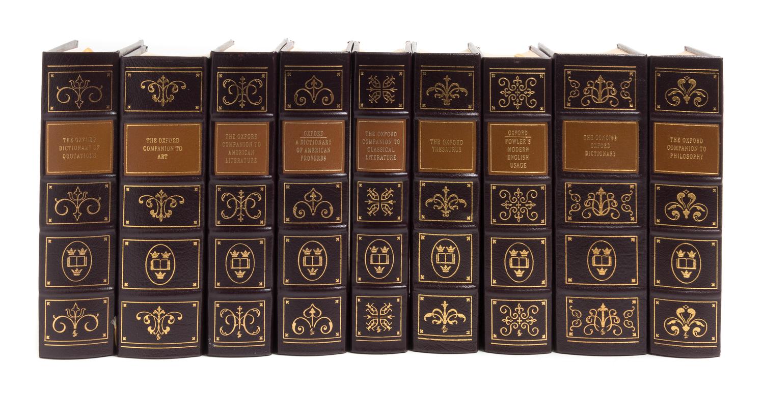 (EASTON PRESS) [The Oxford Press Reference Set]. Norwalk, CT, 1993. 9 vols.