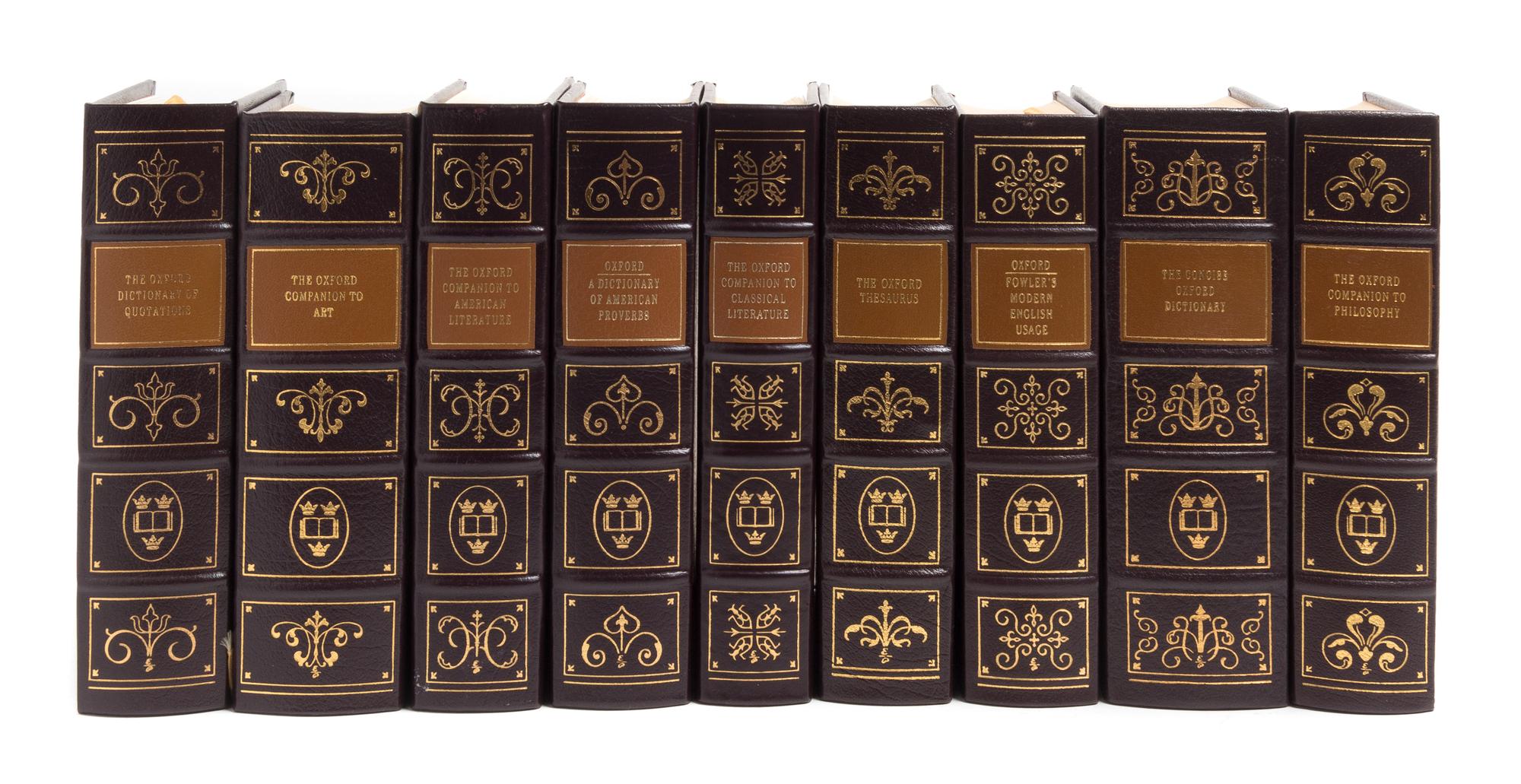 (EASTON PRESS) [The Oxford Press Reference Set]. Norwalk, CT, 1993. 9 vols.