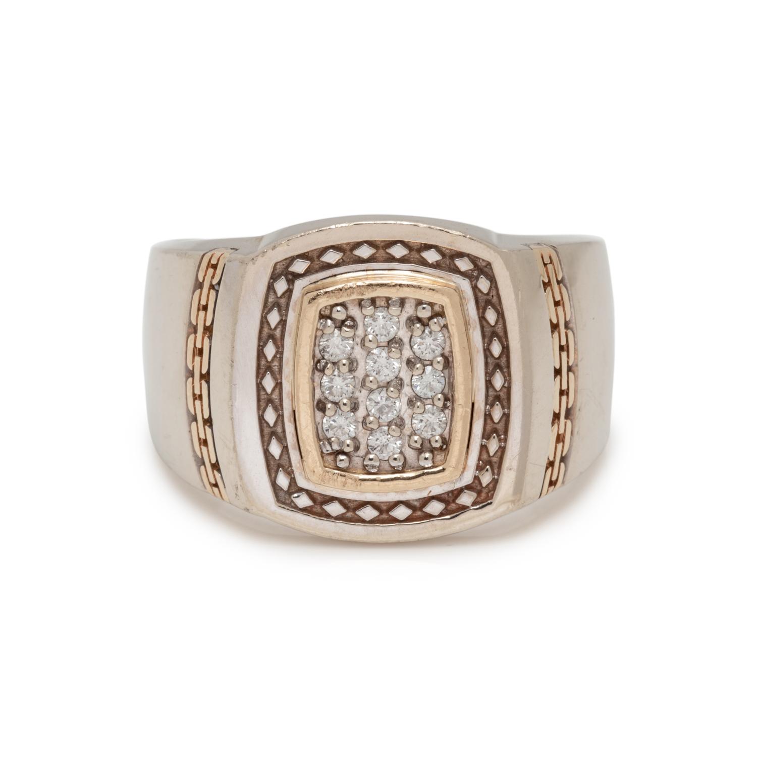 BICOLOR GOLD AND DIAMOND RING