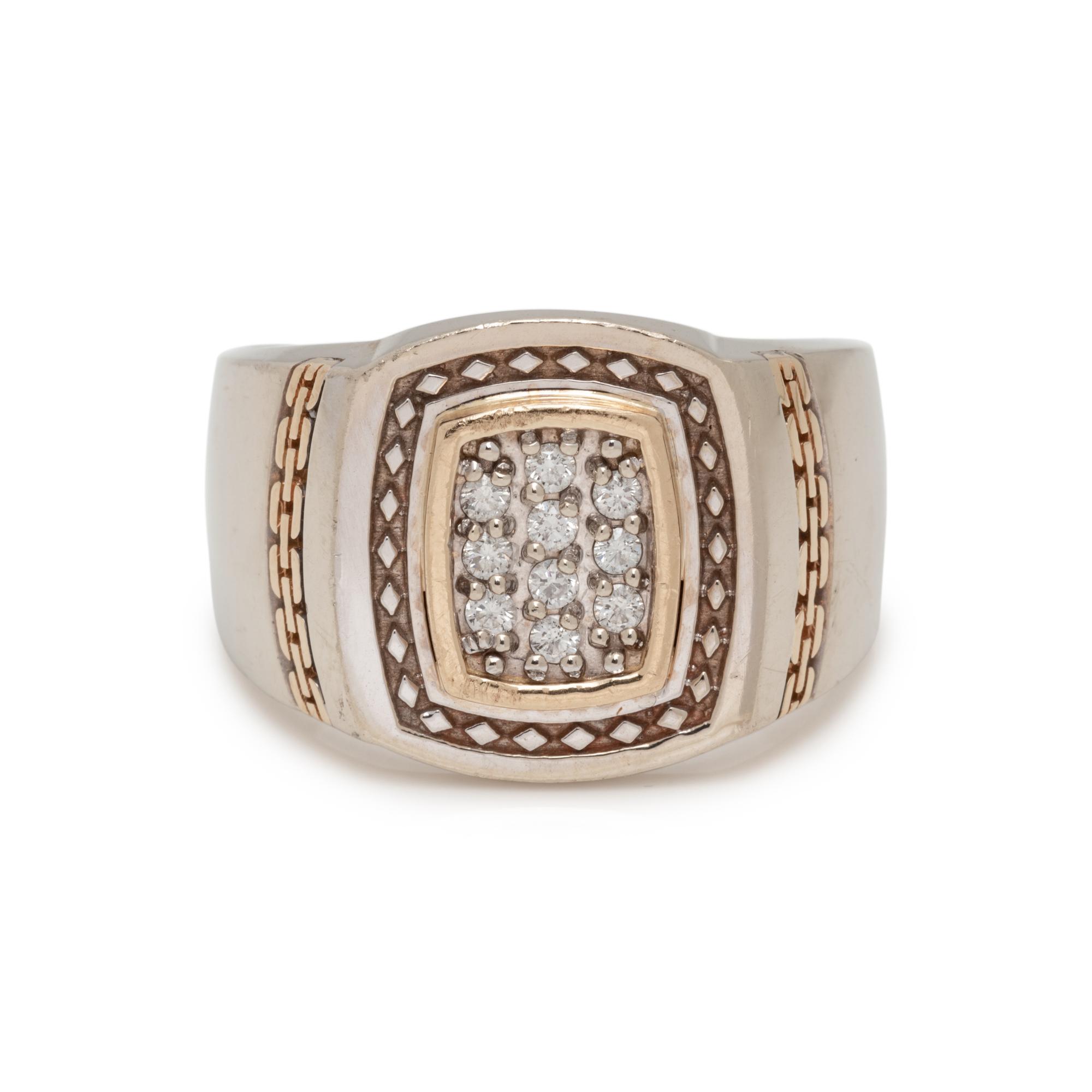 BICOLOR GOLD AND DIAMOND RING
