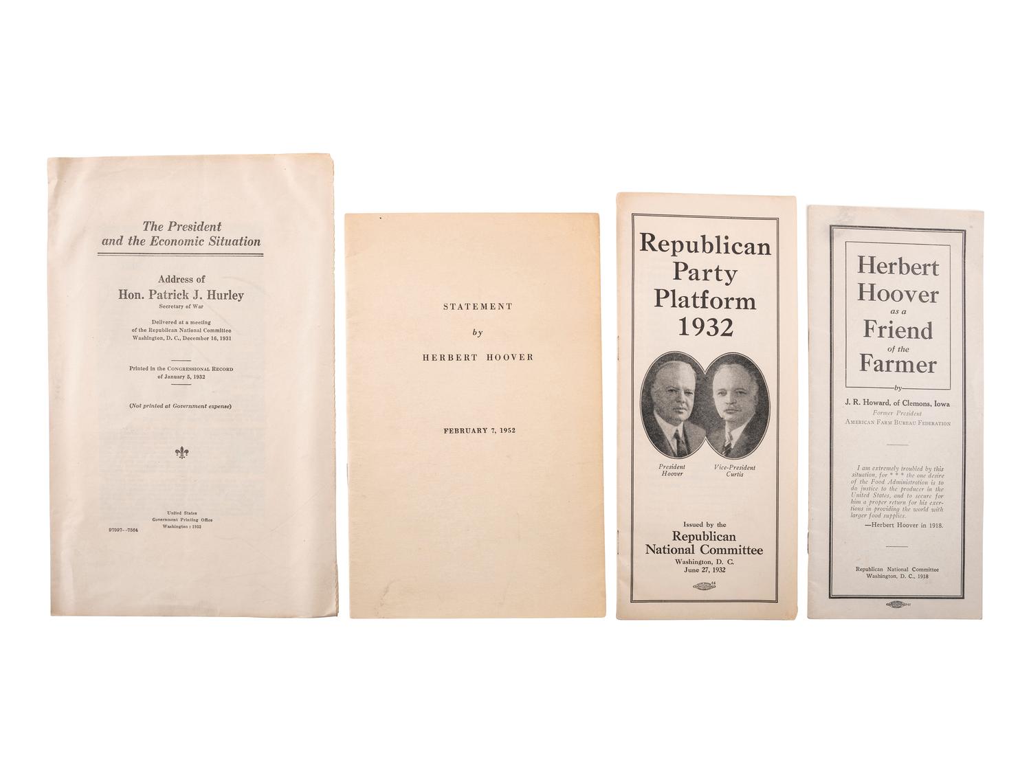 [POLITICS]. A large group of political ephemera from the 1920s-1940s.