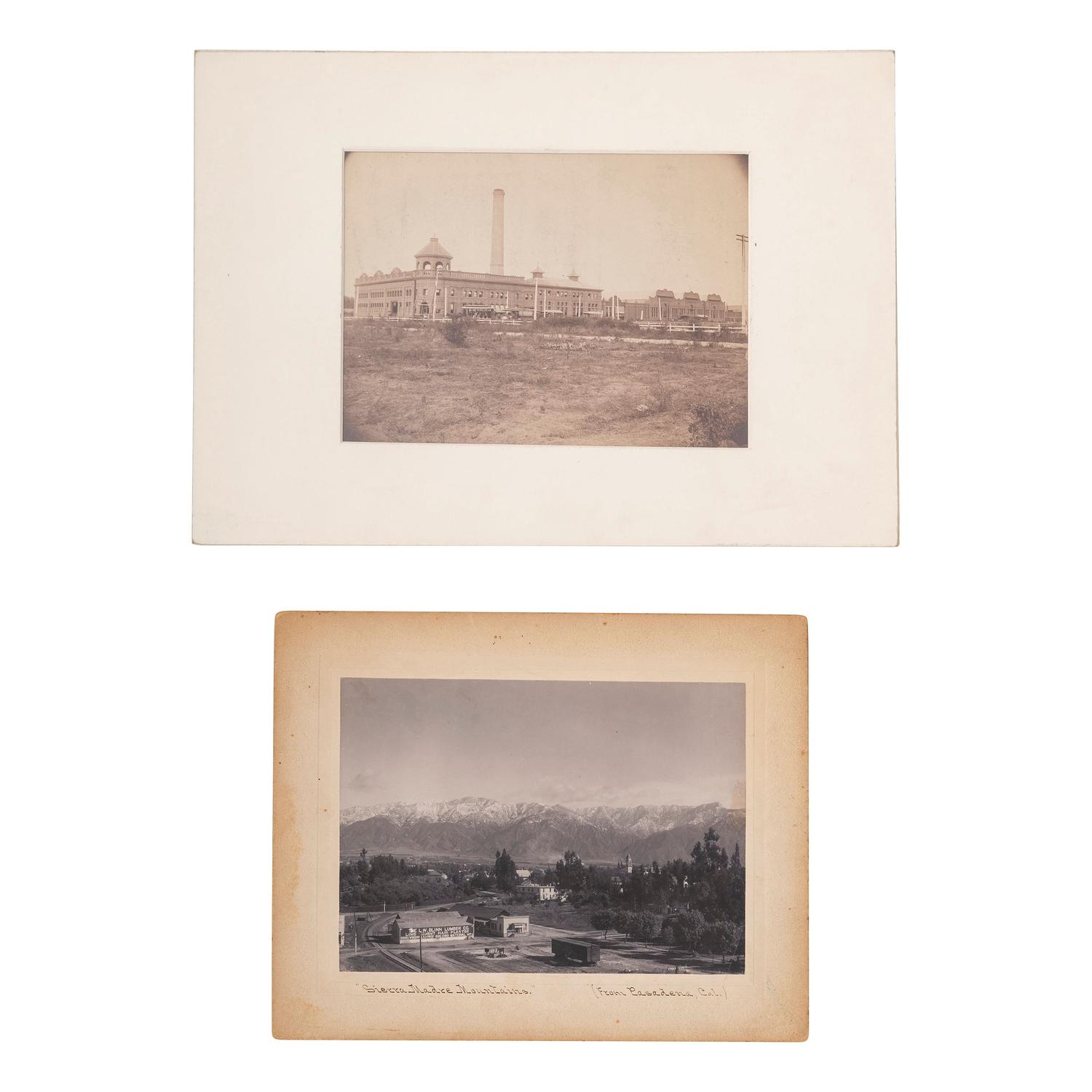 [CALIFORNIA]. A group of 20 photographs and ephemera related to Pasadena, Mt. Lowe, and Echo Mountain, including the railway images, comprising: