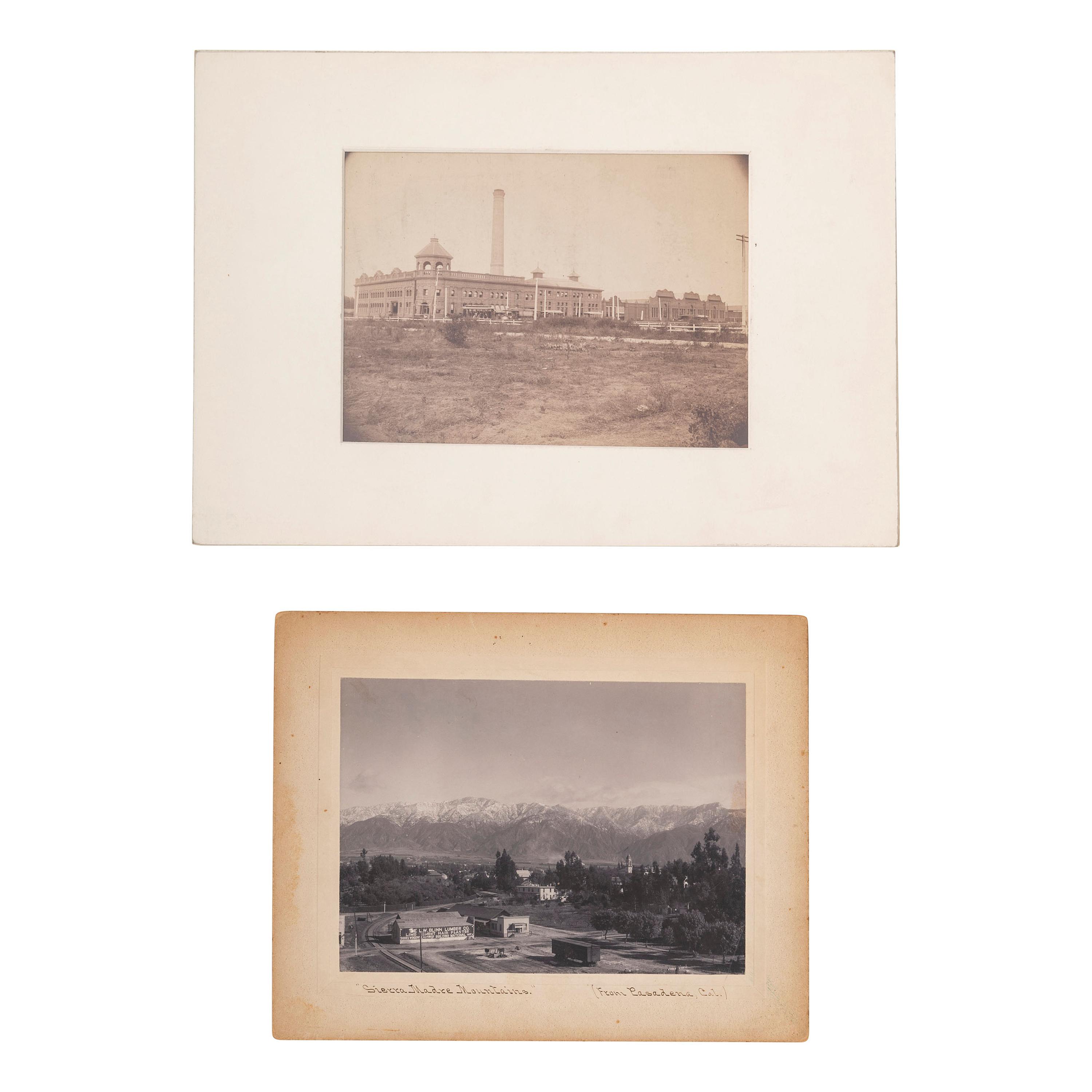 [CALIFORNIA]. A group of 20 photographs and ephemera related to Pasadena, Mt. Lowe, and Echo Mountain, including the railway images, comprising:
