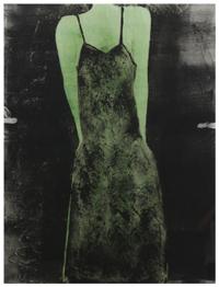 Fritz Scholder, (American, 1937-2005), Green Mystery Woman with Slip