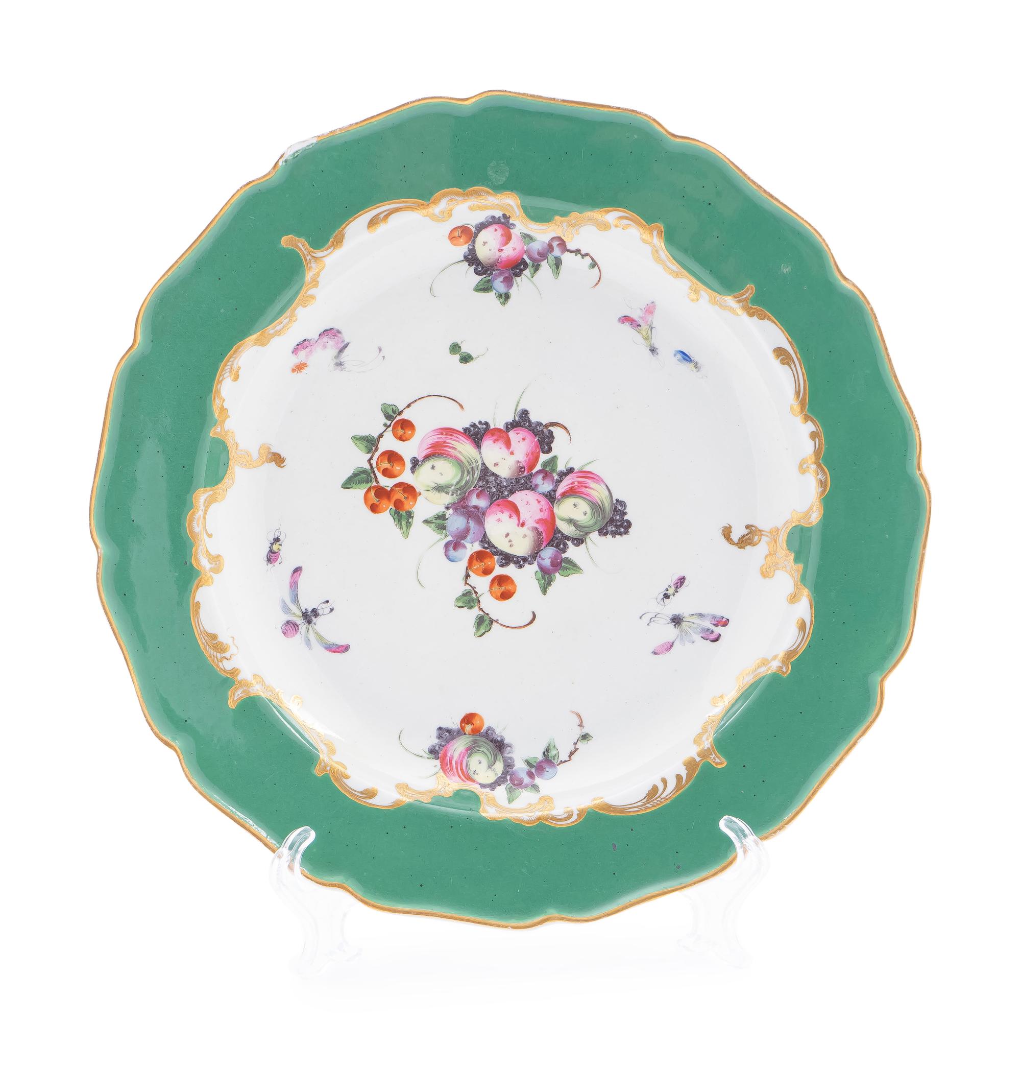 A Dr. Wall Worcester Porcelain Plate — C. 1765