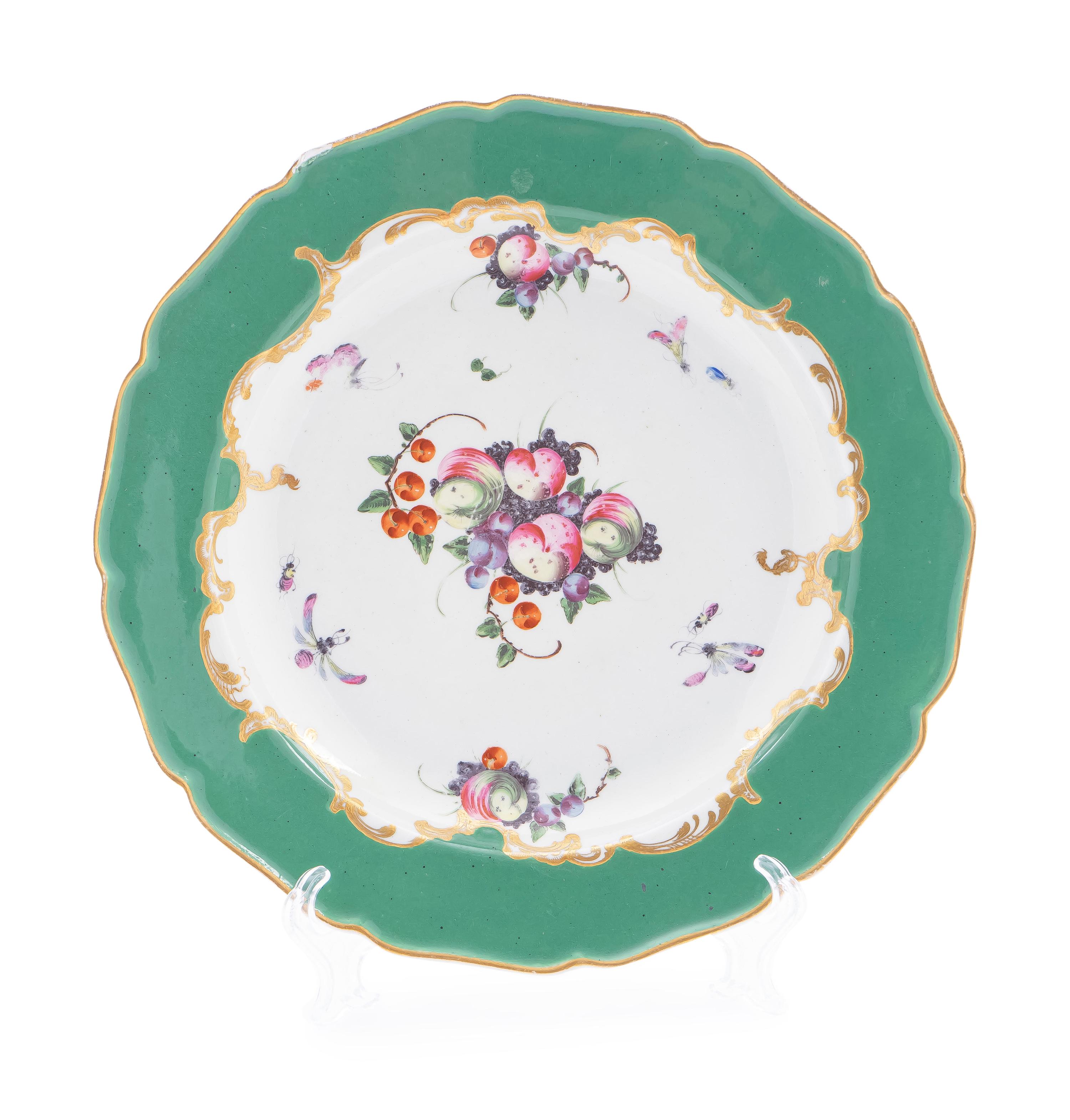 A Dr. Wall Worcester Porcelain Plate — C. 1765