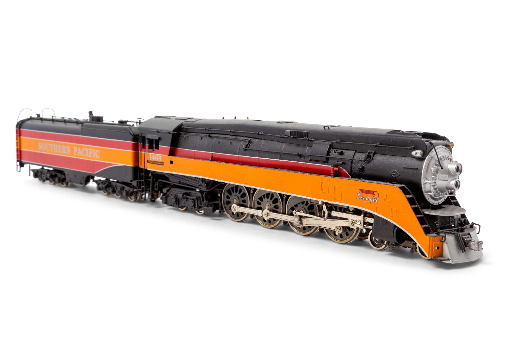 A Polychrome HO-Gauge Southern Pacific 4-8-4 Locomotive and Tender