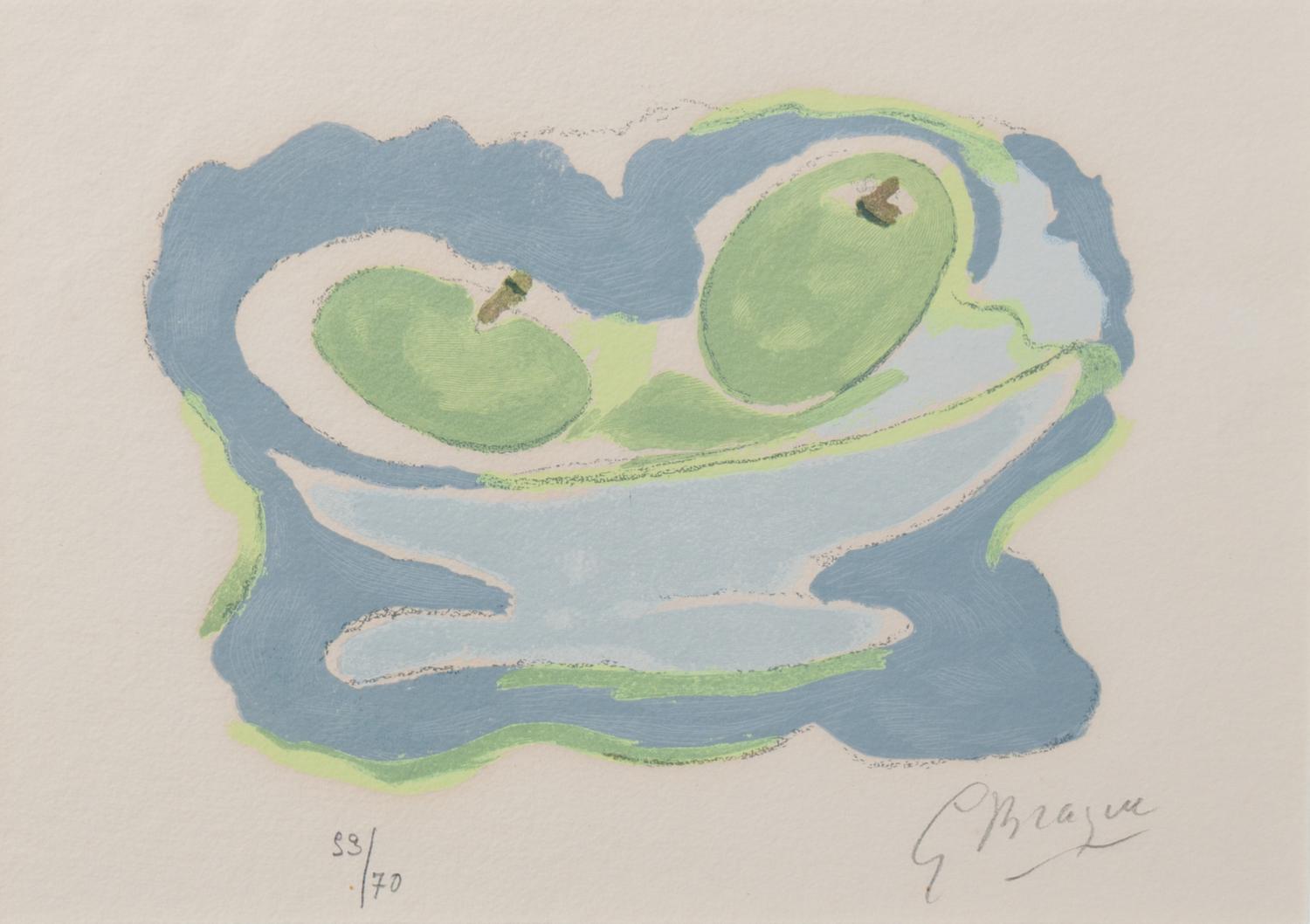 Georges Braque, (French, 1882-1963), Nature morte les Pommes, 1962 (from Si je mourais la-bas)