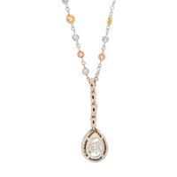 COLORED DIAMOND AND DIAMOND NECKLACE