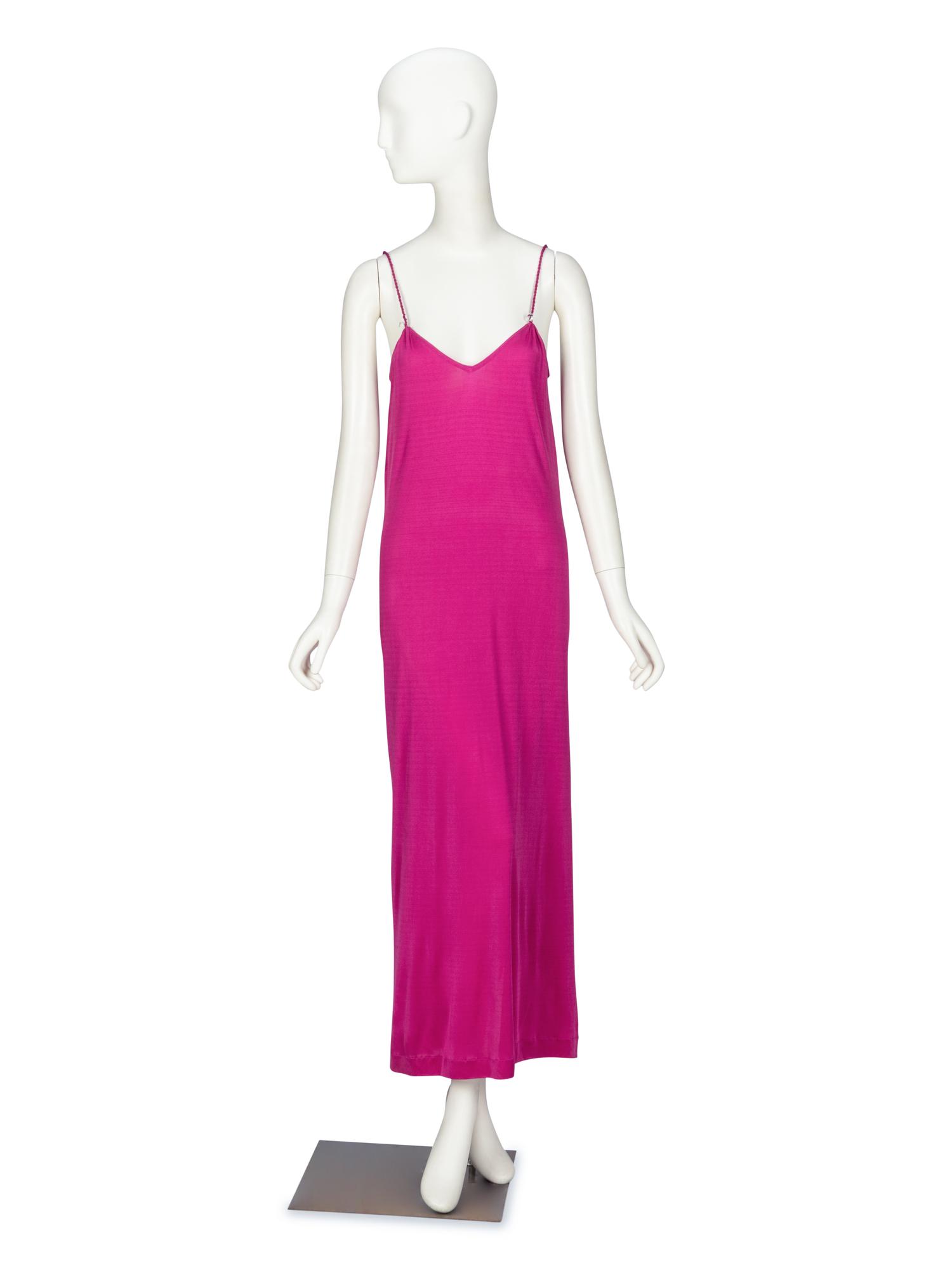 Missoni, Fuchsia Silk Jersey Gown, 1970s