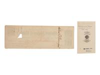[CIVIL WAR]. BEAUREGARD, P.G.T. (1818-1893). Signed check and CDV.