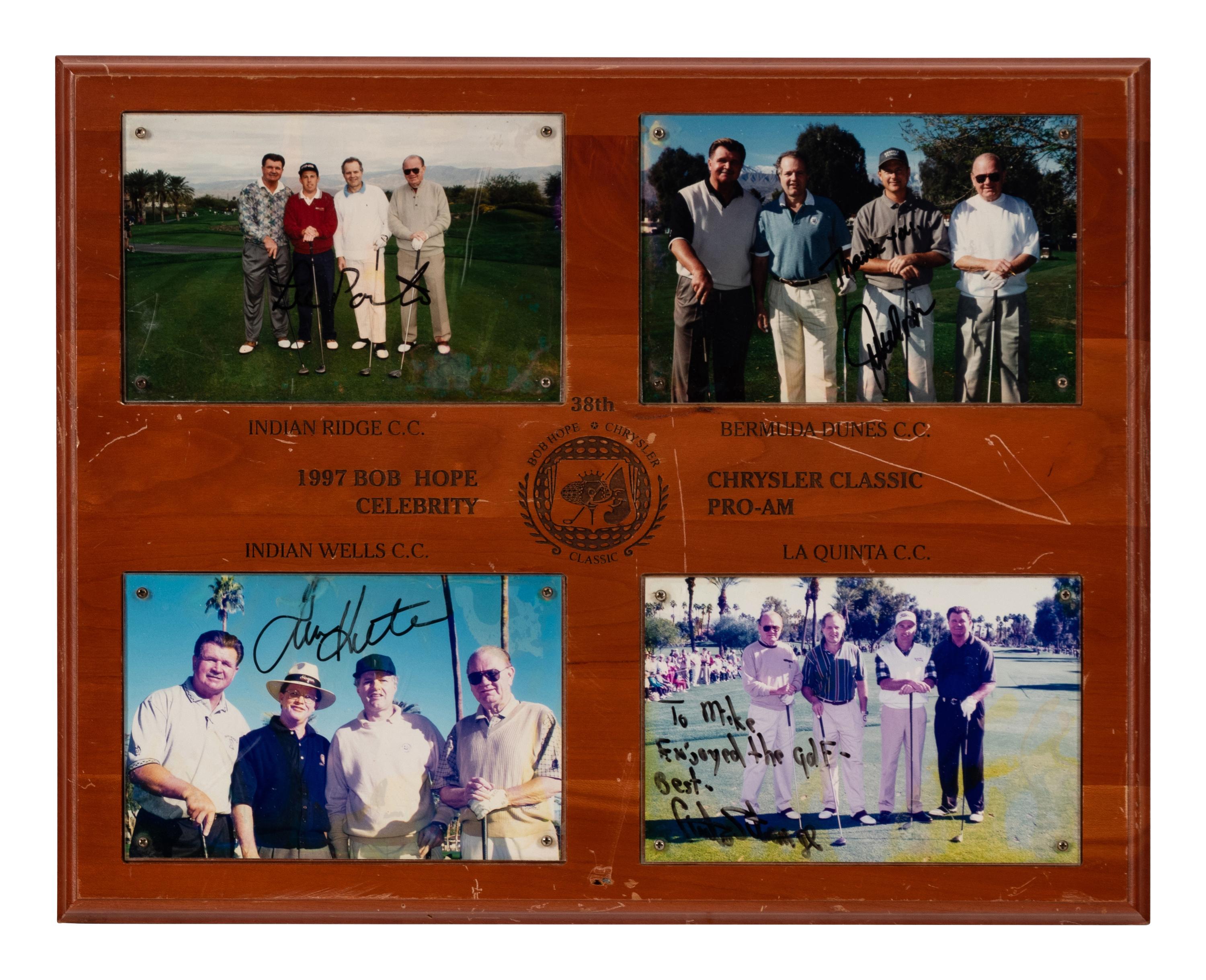 A Group of Eight Decorative Pieces Depicting Golfers and Courses Formerly Displayed at Mike Ditka’s Restaurant
