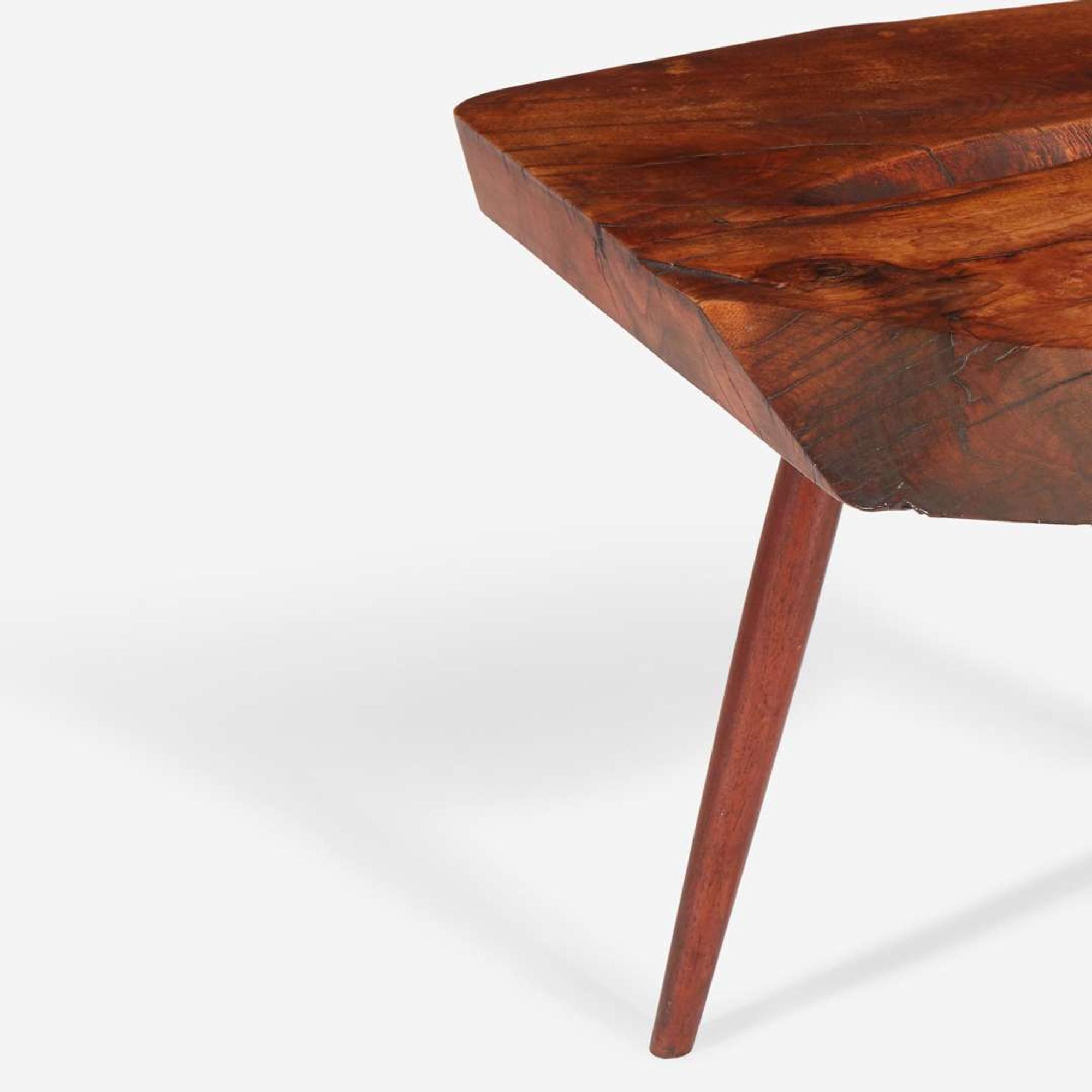 George Nakashima (American, 1905-1990) Early "Plank" End Table, New Hope, Pennsylvania, 1956
