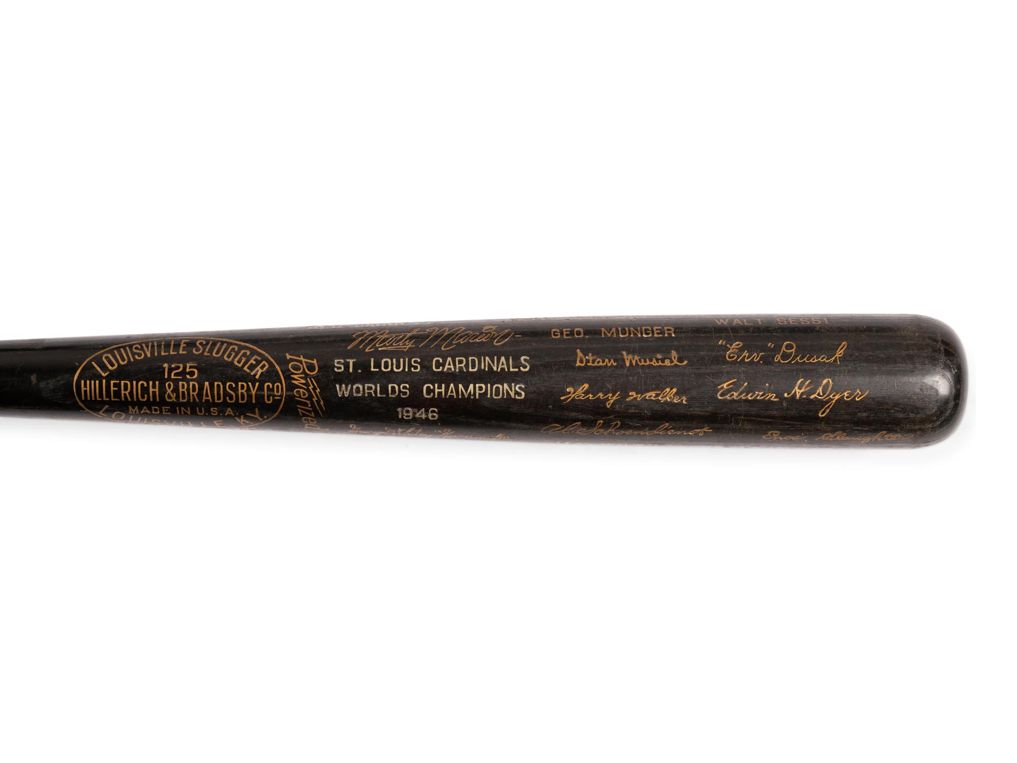 A Group of 1940s Louisville Slugger National League Champion Commemorative Presentation Bats