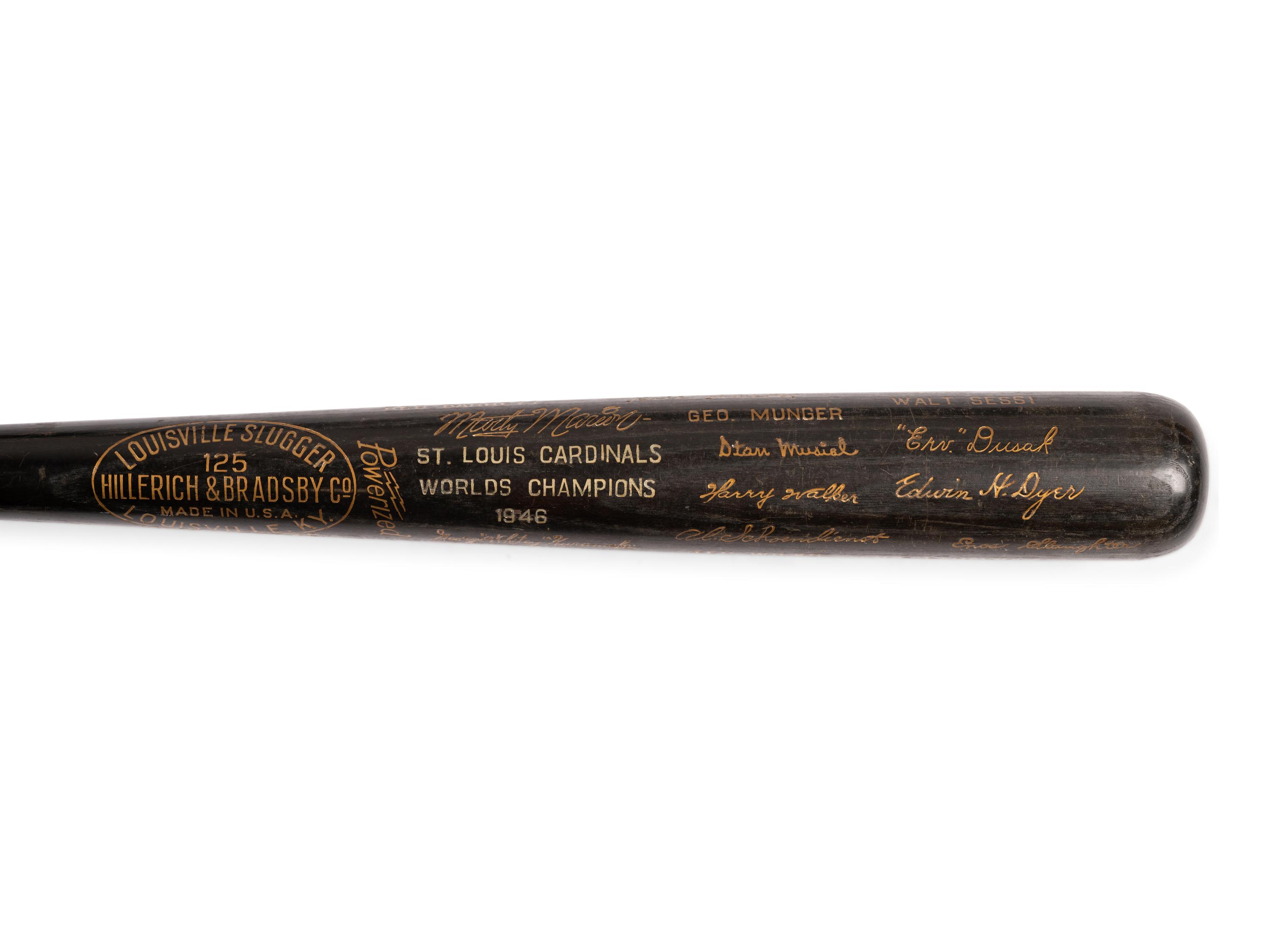 A Group of 1940s Louisville Slugger National League Champion Commemorative Presentation Bats