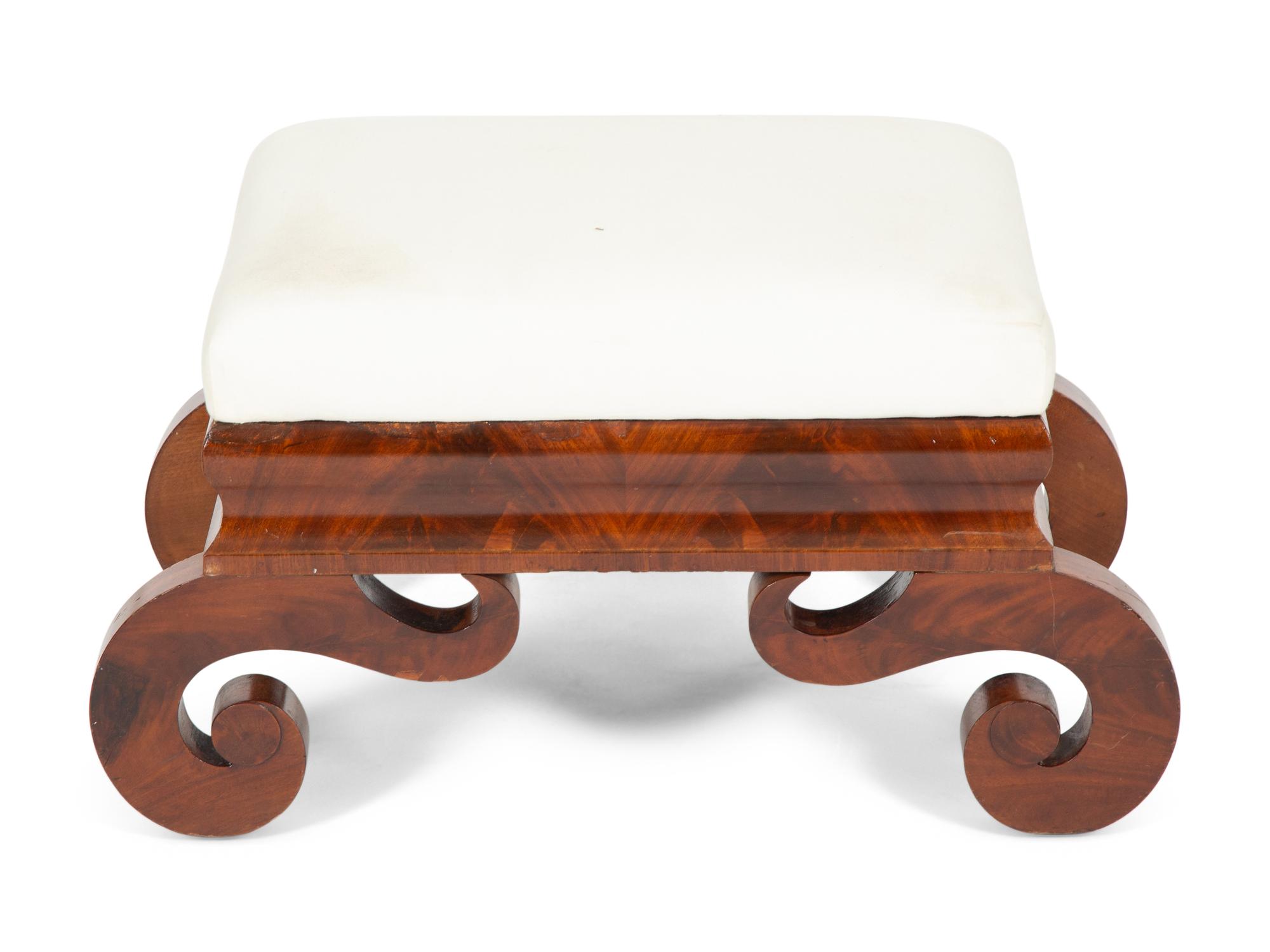 An American Empire Mahogany Stool