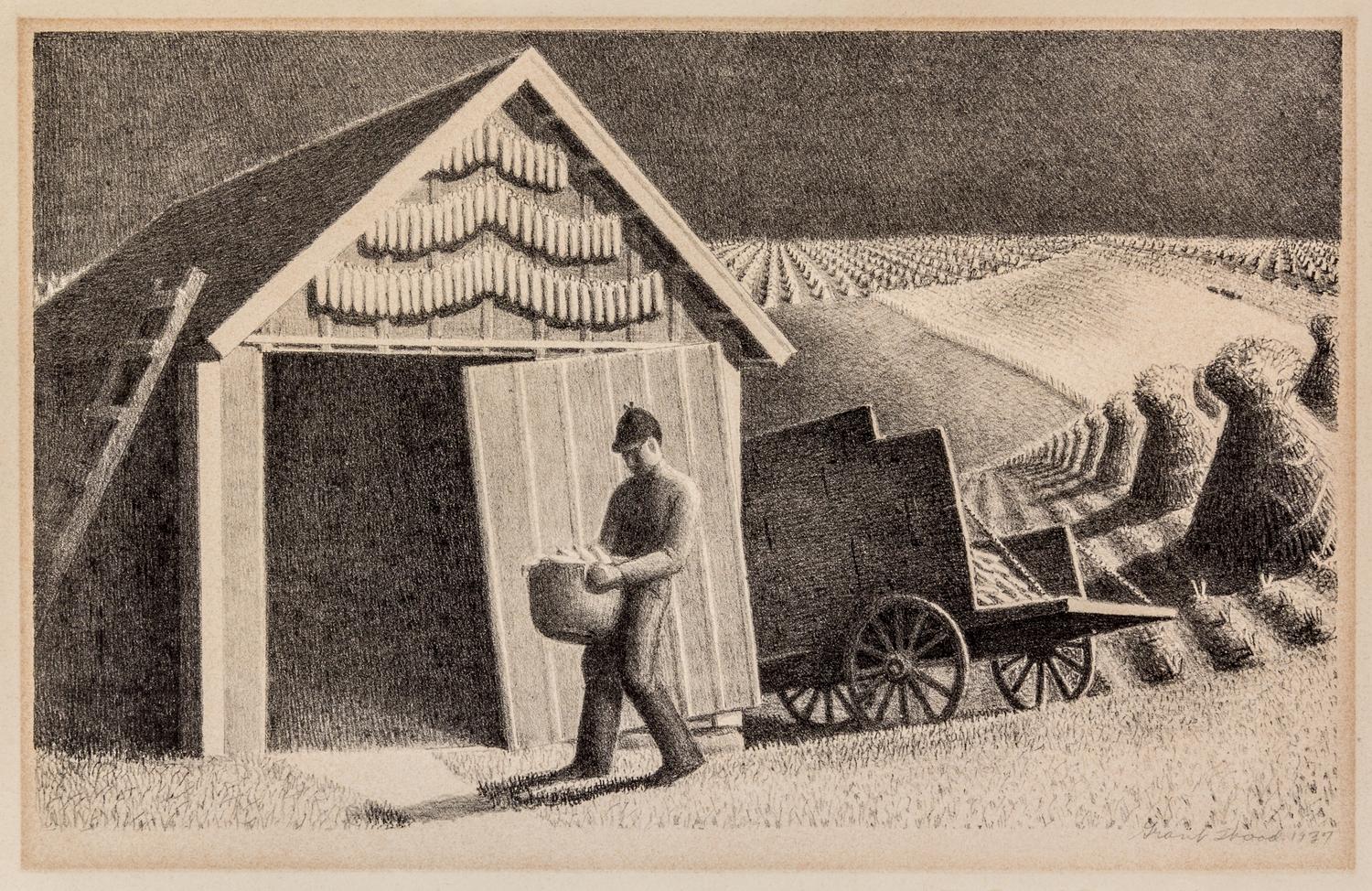 Grant Wood, (American, 1891-1942), Seed Time and Harvest, 1937