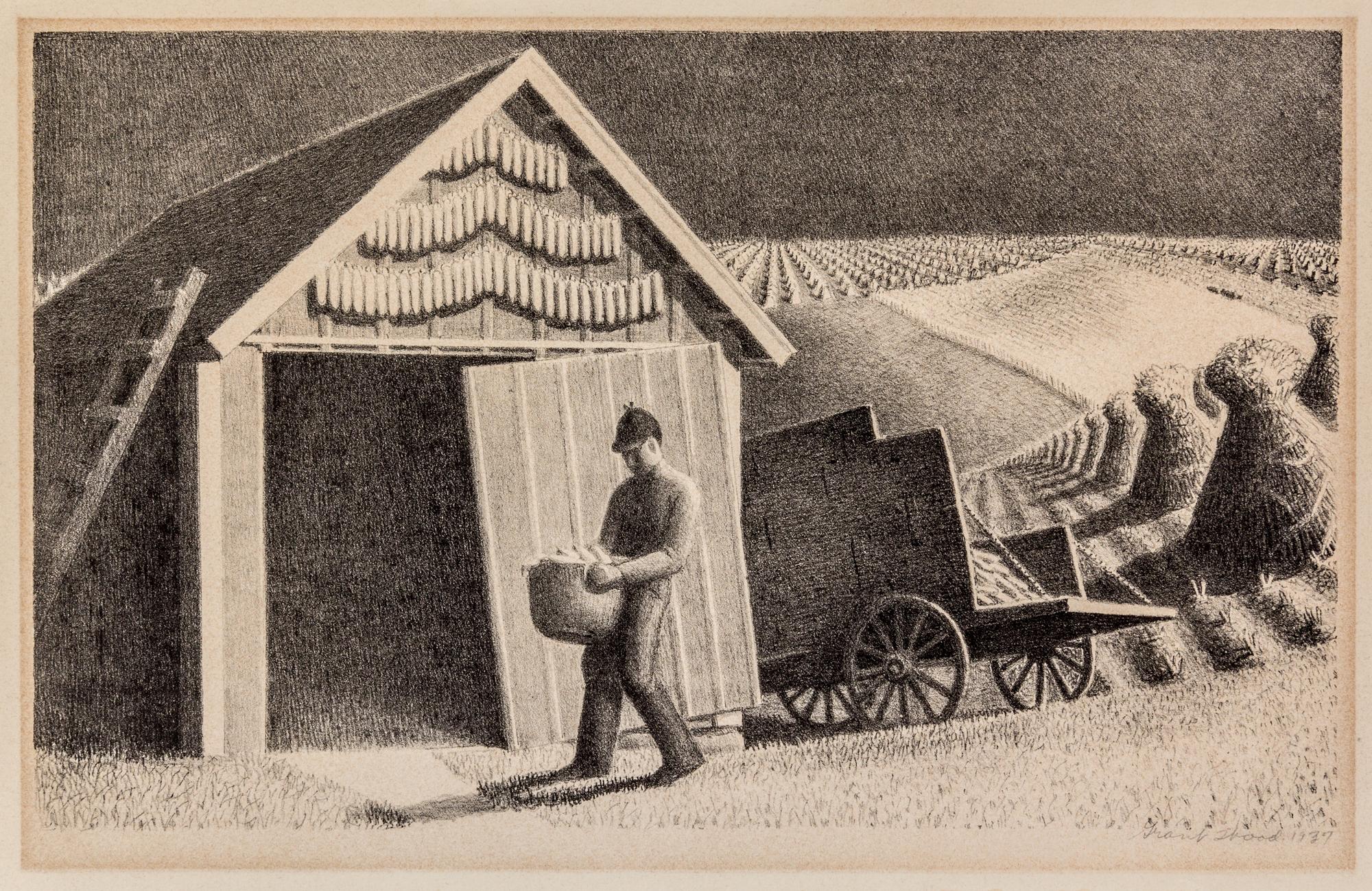 Grant Wood, (American, 1891-1942), Seed Time and Harvest, 1937