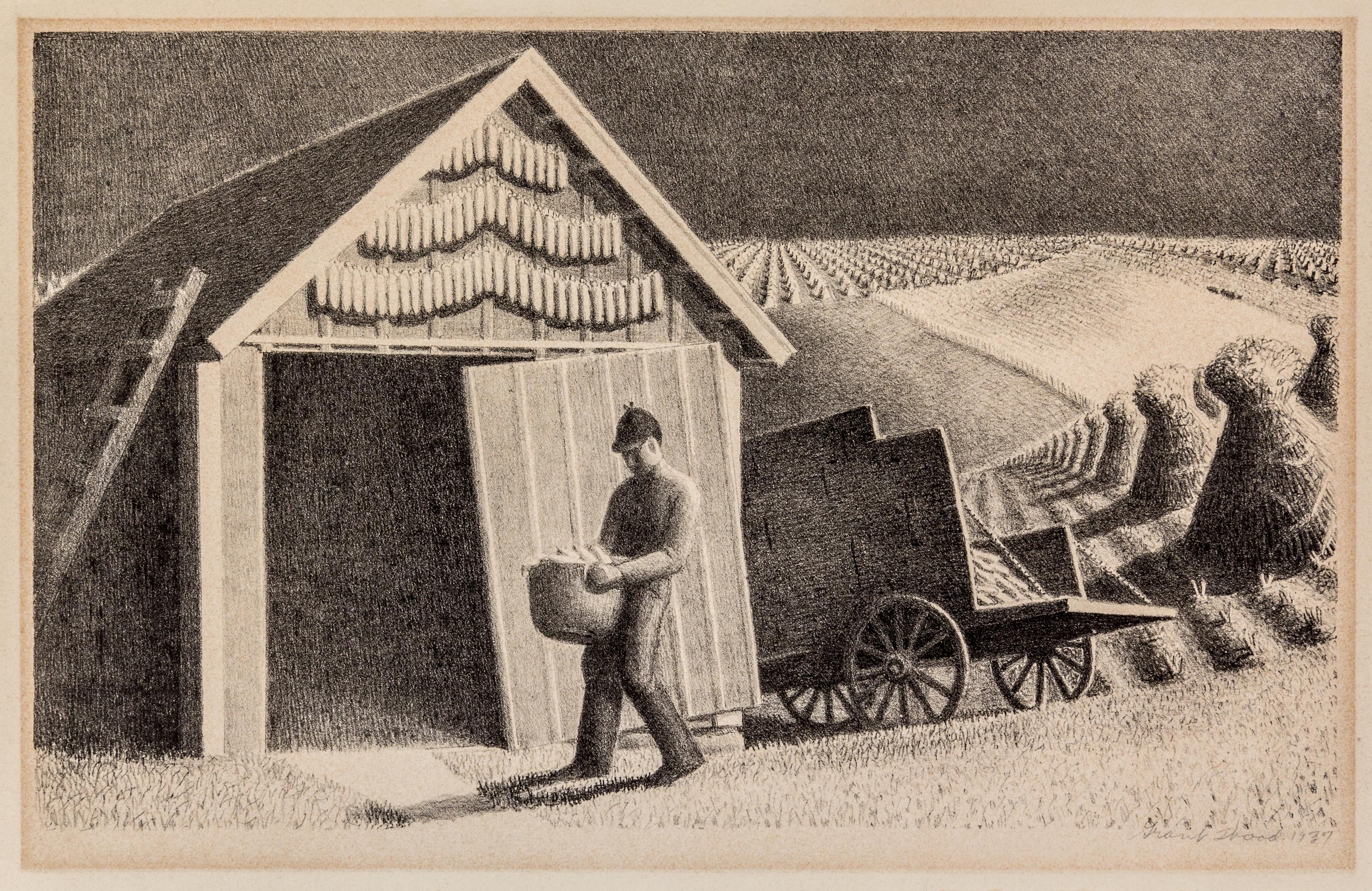 Grant Wood, (American, 1891-1942), Seed Time and Harvest, 1937