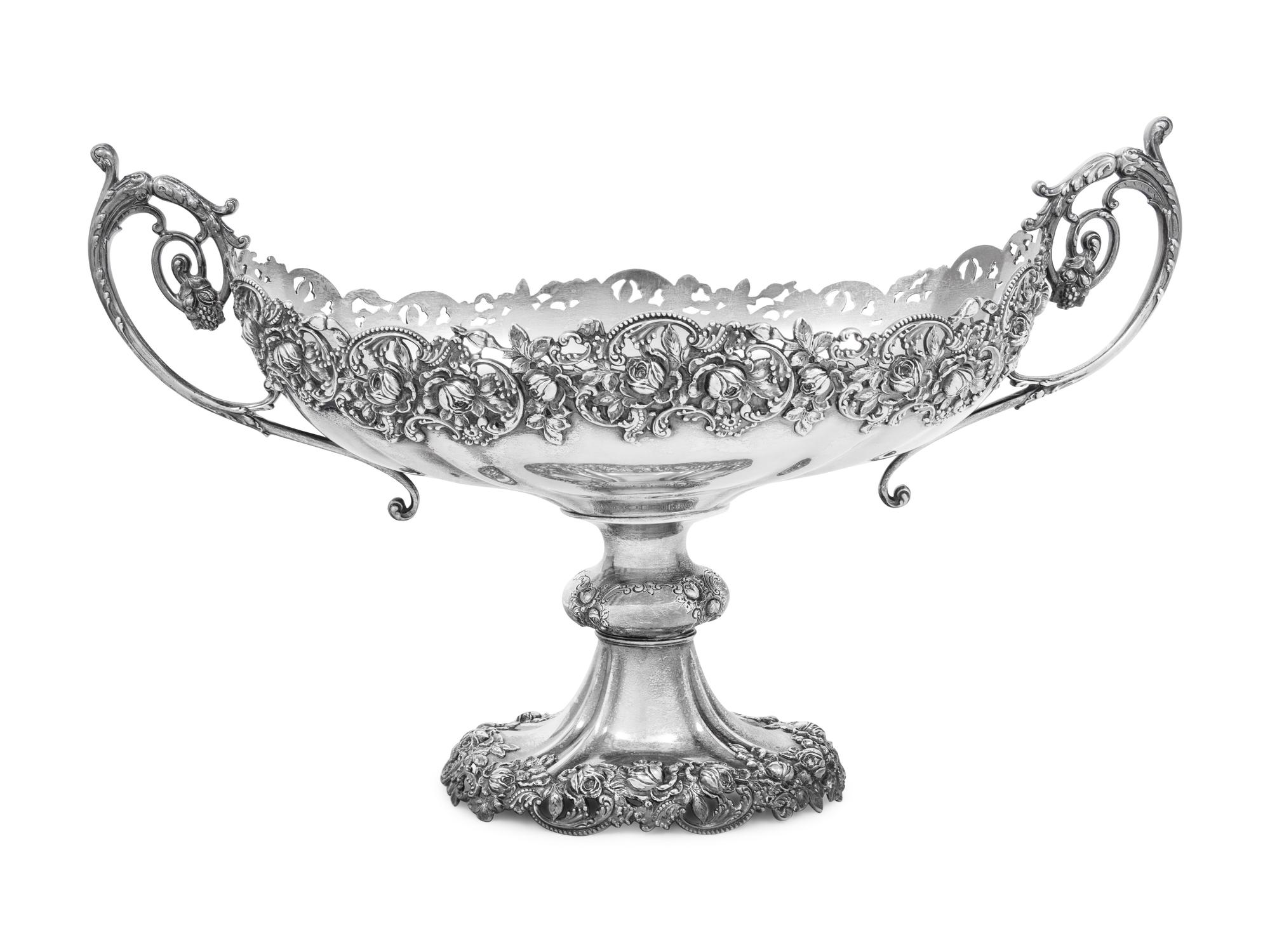 A Large Silver Centerpiece Bowl