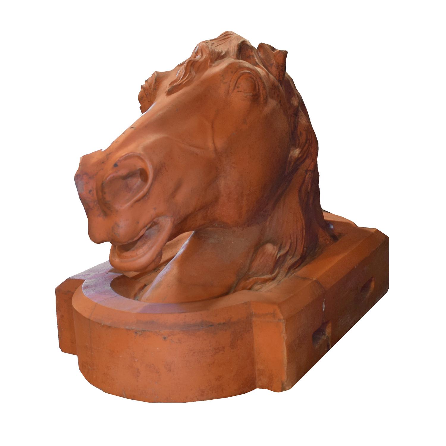 A Terra Cotta Horse Head 27" W x 17" D x 21" H — United States, Circa 1880