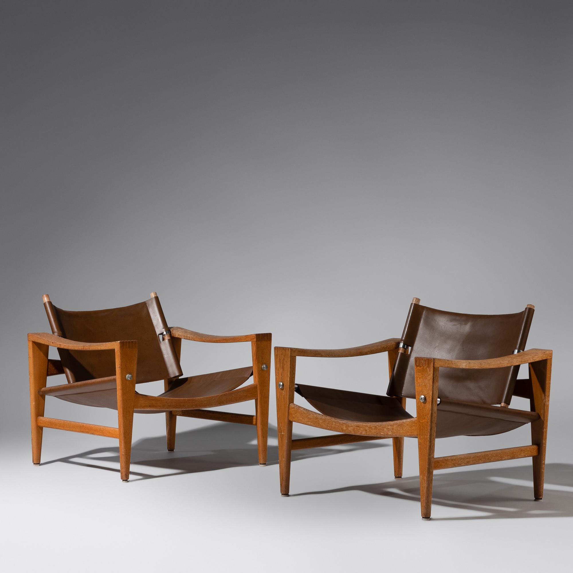 Pair of Bukkestole chairs, c. 1960 for Johannes Hansen, Denmark