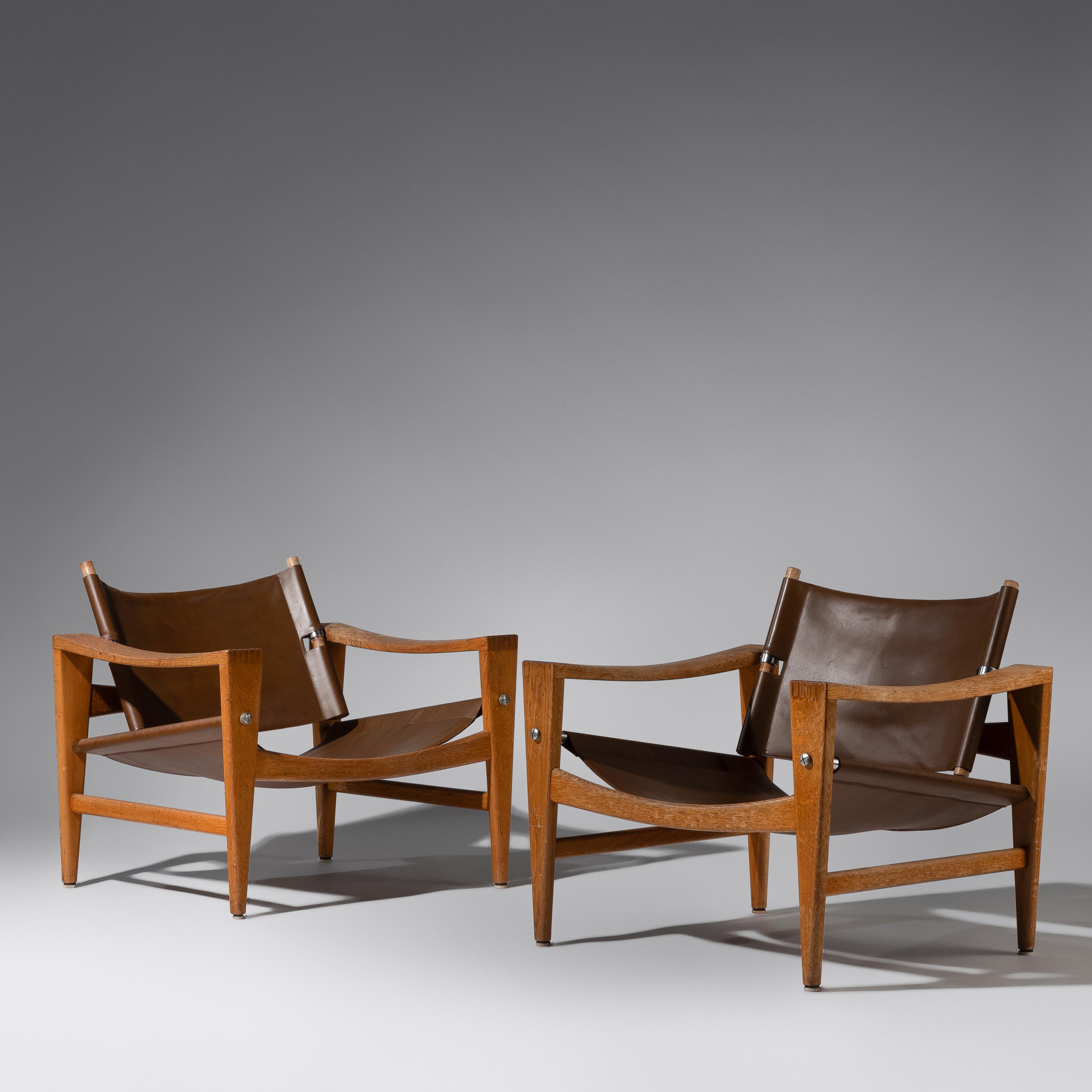Pair of Bukkestole chairs, c. 1960 for Johannes Hansen, Denmark