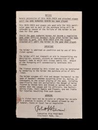 A Group of Significant 1972 Tickets From the Final Games of Roberto Clemente,
